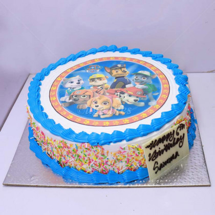 Paw Patrol Animation Print Cake For Kids