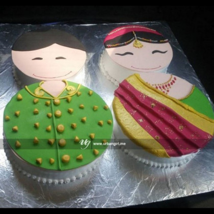 Cultural Attire Print Cake