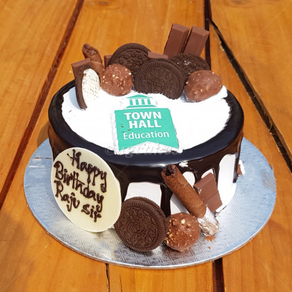 Chocolate Cake with printed logo