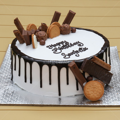 Chocolate Cake with Varieties of Chocolates