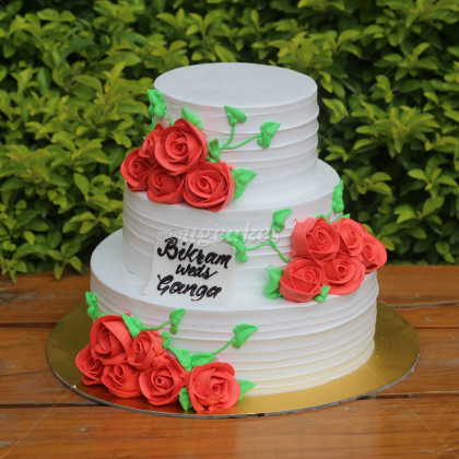 Triple Deck Wedding Cake