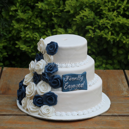 Triple Deck Engagement cakes