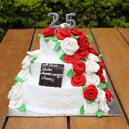 Triple Deck Anniversary Cakes