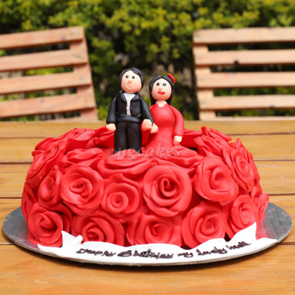 Red Roses Wedding Cakes