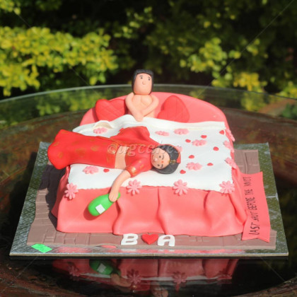 Last Shot Before The Knot Bachelorette Cake