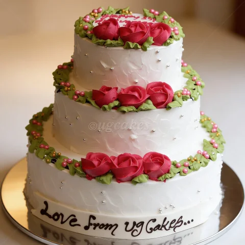 Triple Deck Wedding Cake