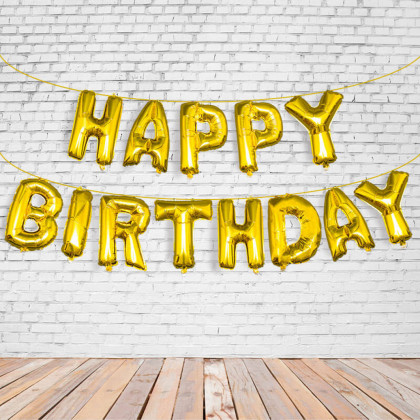 Happy Birthday Balloon Banner
