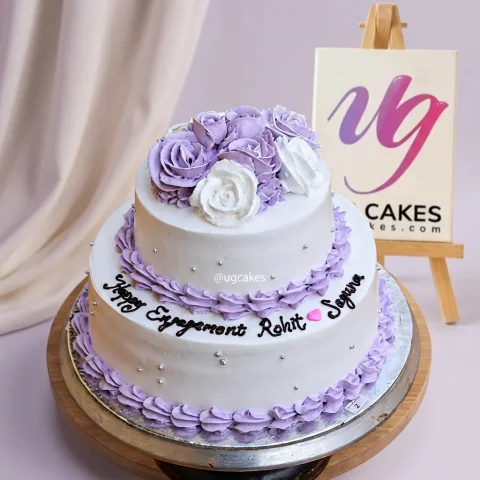 Double Decker Engagement Cake - A Divine Delight For Your Special Day