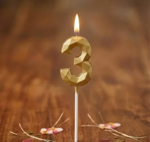 Number 3 Candle-Per Piece