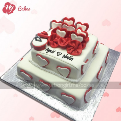 Square Double Decker Cake