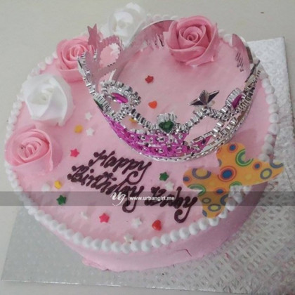 Rose Crown Birthday Cake