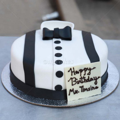 Shirt Designed Cake for Father with Suspender