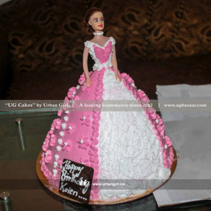 Barbie Doll Themed Cake