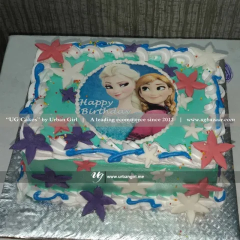 Decorated Frozen Themed Cake