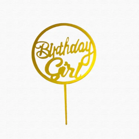 Birthday girl cake topper