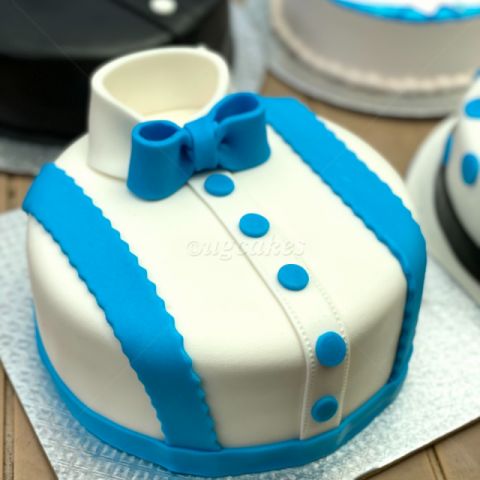 Blue Suspender Cake for Him