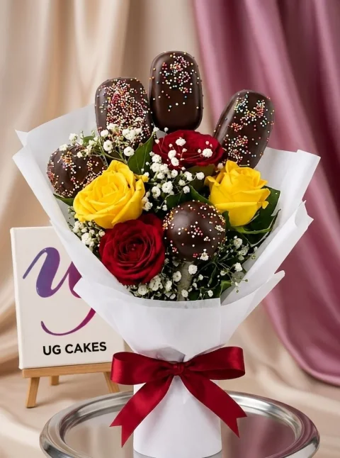 Cakesicles Popsicles Bouquet with Rose