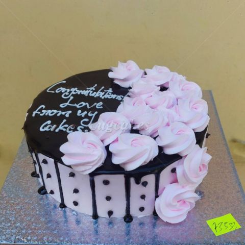 Choco Creamy Rose Delight Cake