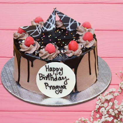 Chocolate Cake with Cherry Toppings