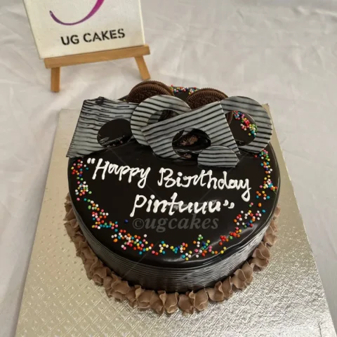 Chocolate Cake with Choco Chips, Oreo and Colorful Sprinkle