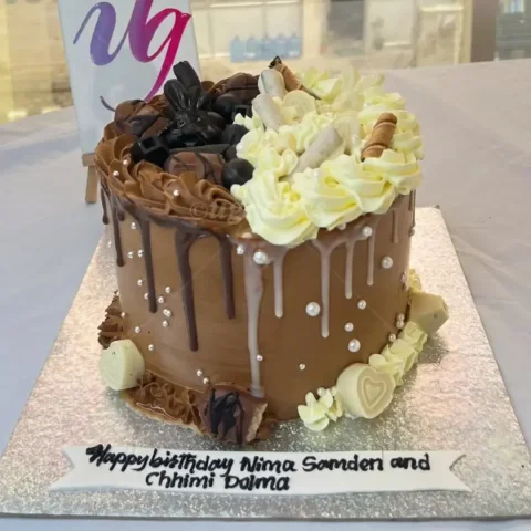 Chocolate Cake with Chocolate Toppings