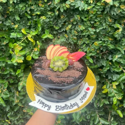 Chocolate Cake With Fruit Topping