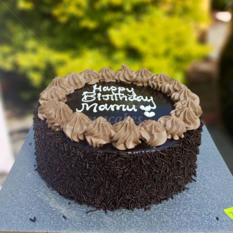 Chocolate Choco Chips Birthday Cake