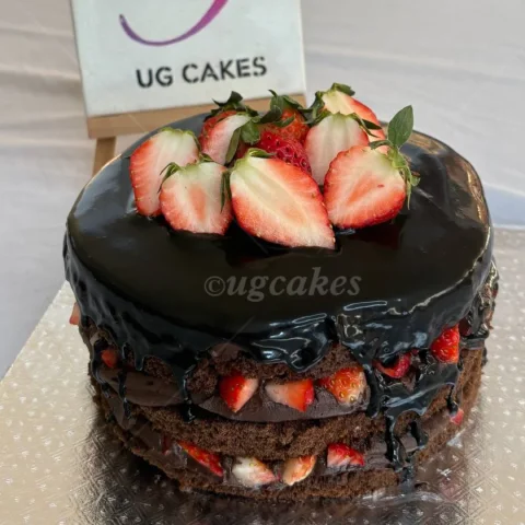 Chocolate Truffle with Strawberry Topping