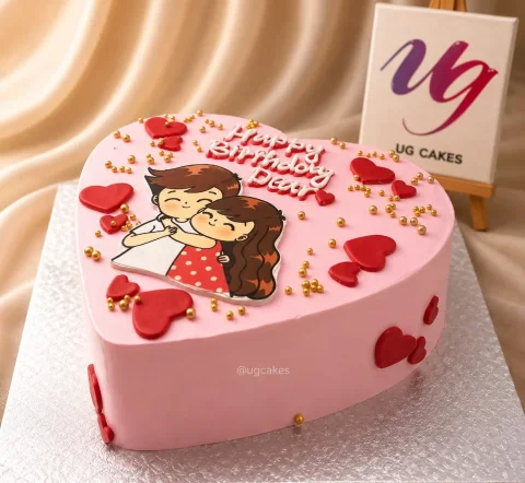 Cute Couple Birthday Cake