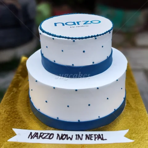 Double Deck Cake with Customized Print