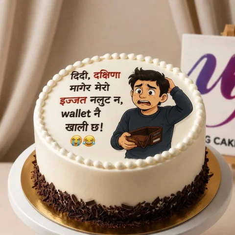 Empty Wallet Funny Cake