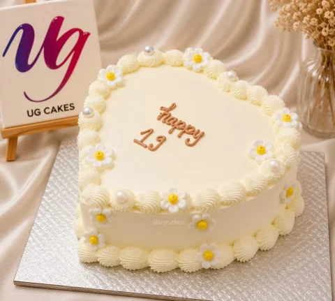 Floral Heart Cake