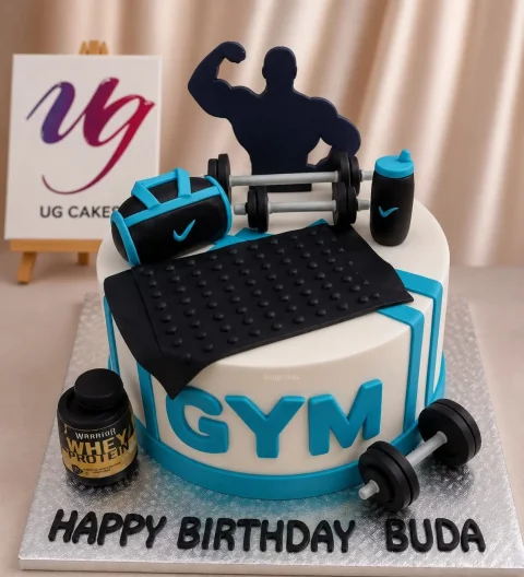 Gym Fitness Theme Cake