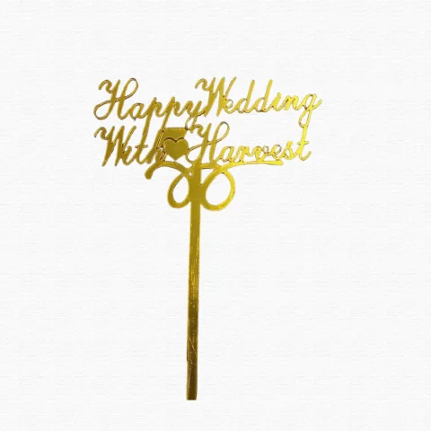 Happy Wedding Cake Topper