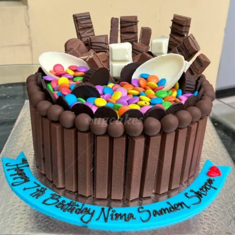 Kitkat Chocolate Cake with Gems