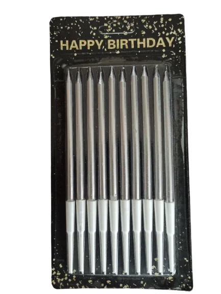 Metallic Birthday Candle - Per Packet