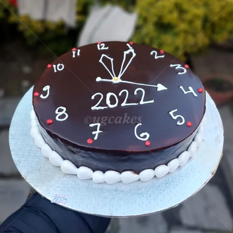 New Year Watch Chocolate Cake