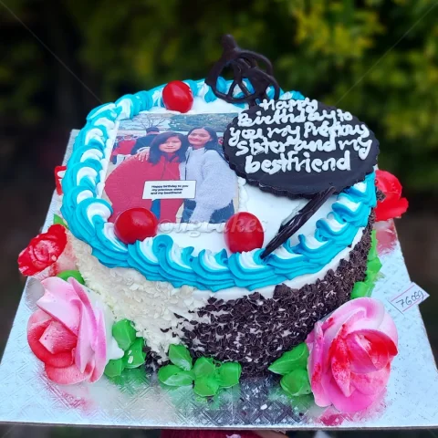 Photo Printed Birthday Cake