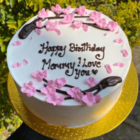 Simple Pink White Cake