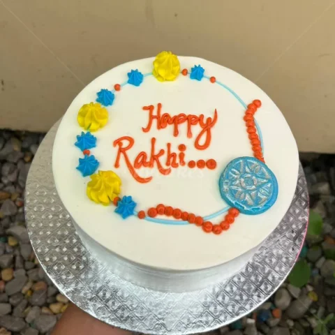 Simple pretty Rakhi Cake
