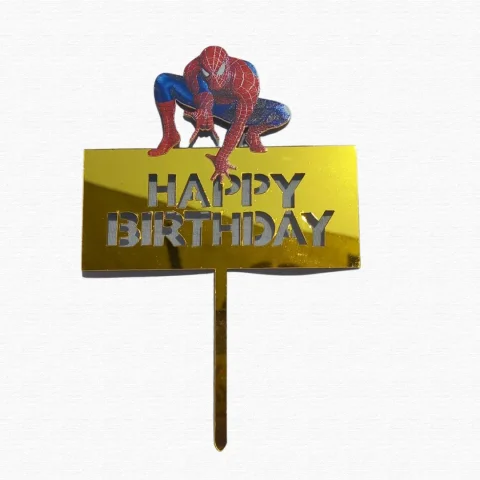 Spiderman Happy Birthday Cake Topper