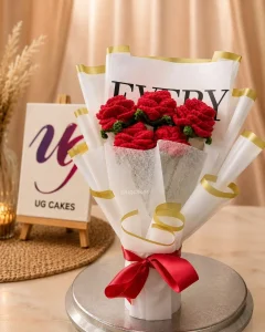 White Wrap Crochet Bouquet